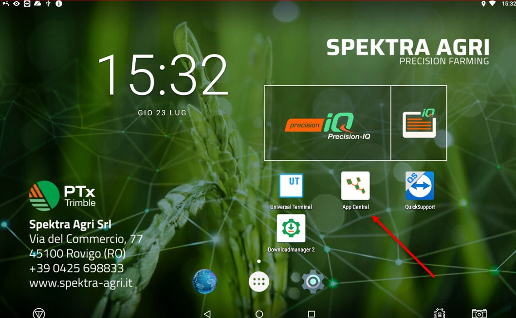 Precision-IQ Step 1 - Home display ed App Central